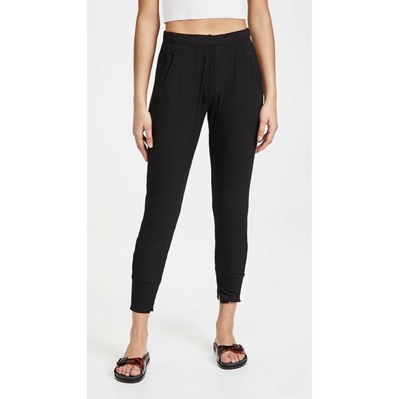 Enza Costa Sweater Rib Split Cuff Jogger Pants S